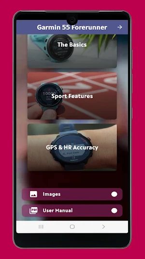 garmin 55 forerunner guide Screenshot 1