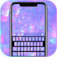 Purple Holographic Keyboard Background