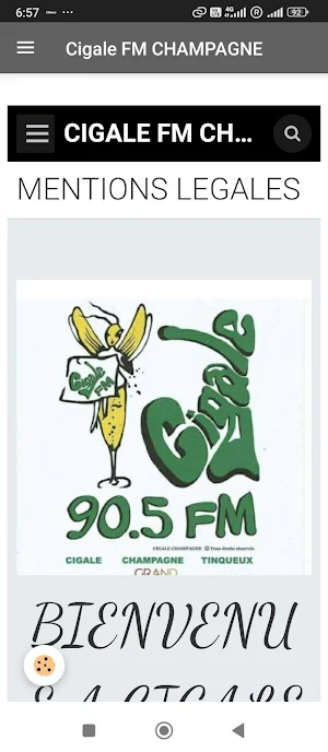 Cigale FM CHAMPAGNE Screenshot 3
