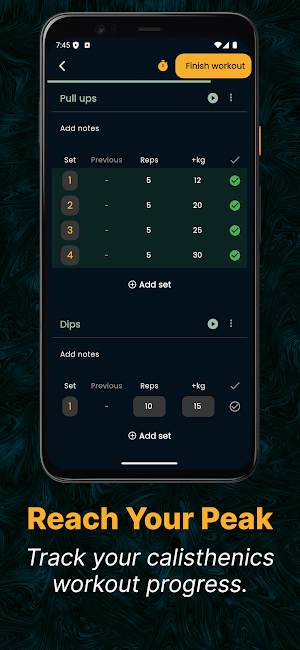 Calisthenics Tracker Screenshot 0