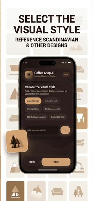 AI Coffee Shop Room Makeover Screenshot 3