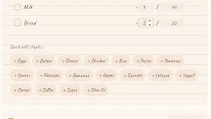 Grocery Budget Screenshot 1