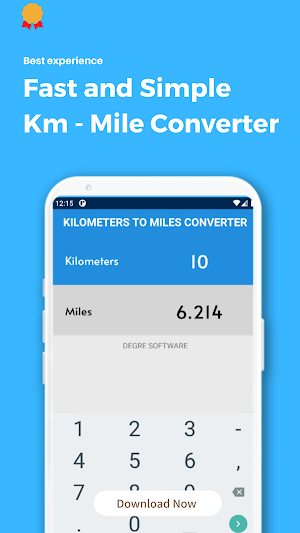 Kilometers to Miles Converter Screenshot 1