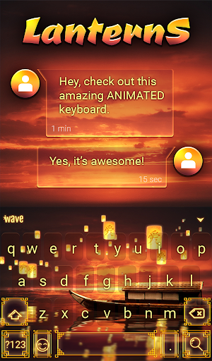 Lanterns Animated Keyboard + Live Wallpaper Screenshot 2