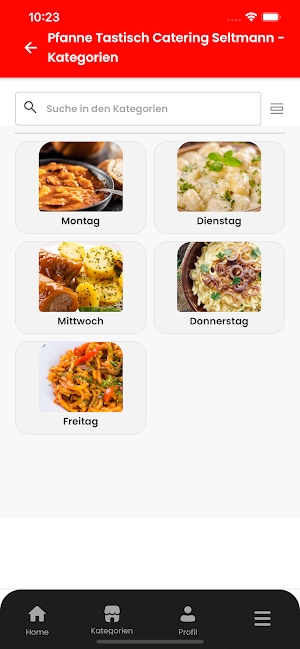 Pfanne Tastisch Catering Screenshot 2