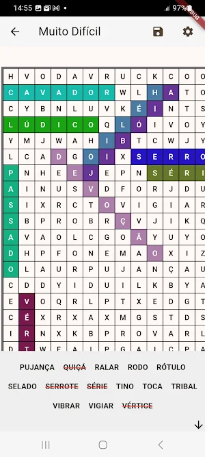 Caça-Palavras Difícil Screenshot 1