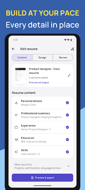 AI Resume: CV Builder Screenshot 2