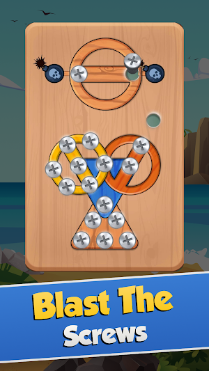 Wood Nuts & Bolts Screw Puzzle Screenshot 0