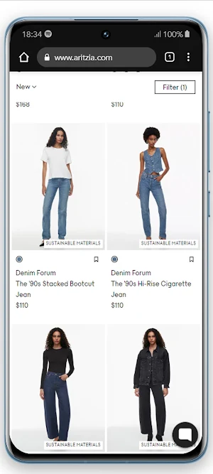 aritzia Screenshot 2