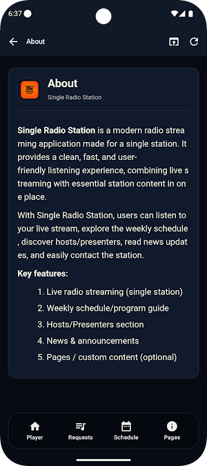Single Radio Station Screenshot 2