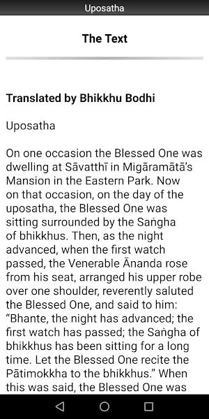 Uposatha Sutta - Buddhism Screenshot 1