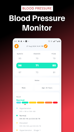 Blood Pressure Monitor Screenshot 1