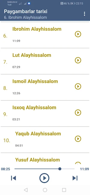 Payg'ambarlar tarixi Audio Screenshot 2