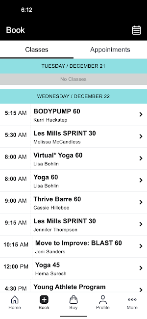 Parkwest Fitness Screenshot 1