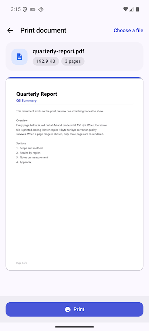 Boring Printer Screenshot 2