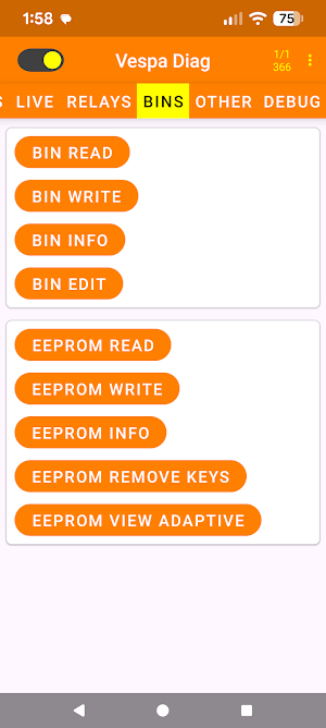 Vespa Diag Screenshot 3