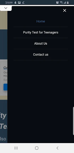 Purity Test Screenshot 1
