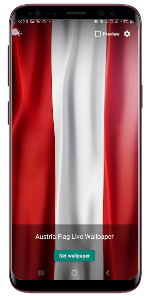 Austria Flag Waving Live Wallpaper Screenshot 1