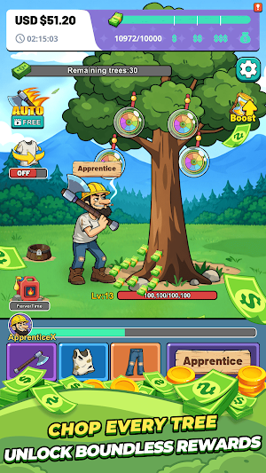 Idle Cash Lumber: Earn Money Screenshot 2