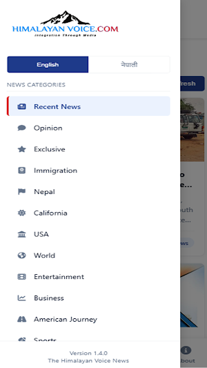Himalayan Voice News App Screenshot 2