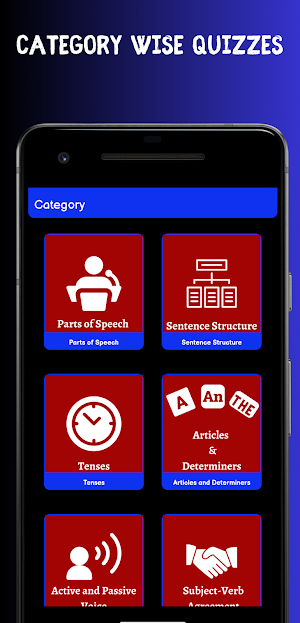 English grammar quiz Screenshot 0