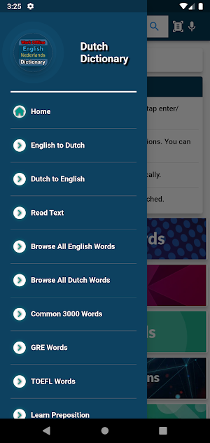 English : Dutch Dictionary Screenshot 2