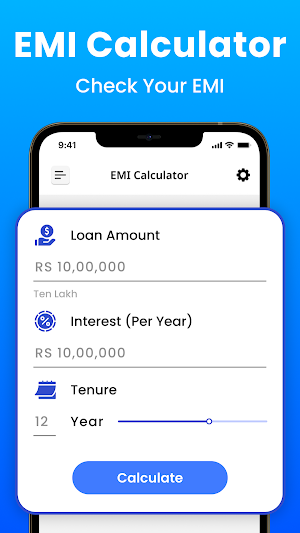 Loancash - EMI Loan Calculator Screenshot 1