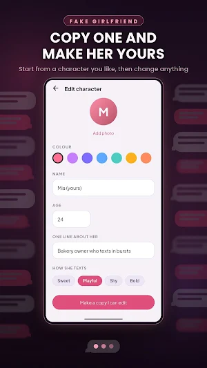 Fake Girlfriend Chatting App Screenshot 3
