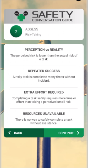 Safety Conversation Guide Screenshot 1
