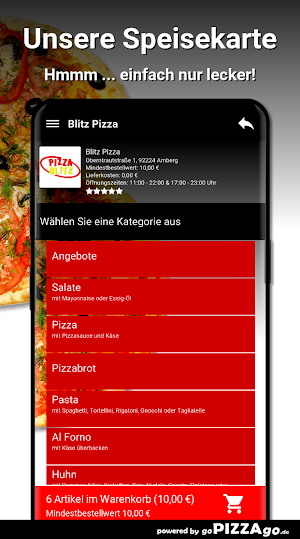 Blitz Pizza Amberg Screenshot 3