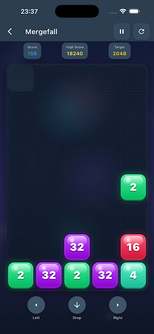 Mergefall: Number Drop Puzzle Screenshot 0