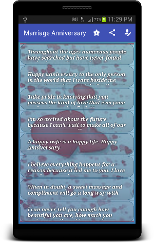 Marriage Anniversary Status and SMS Collection Screenshot 0