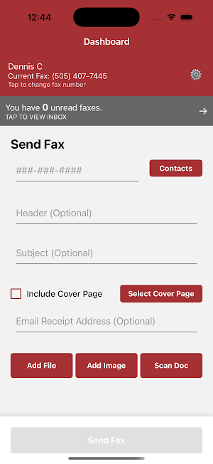 WestFax - Mobile Fax App Screenshot 2