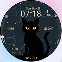 Cosmic Kitty: Moon Phase Watch