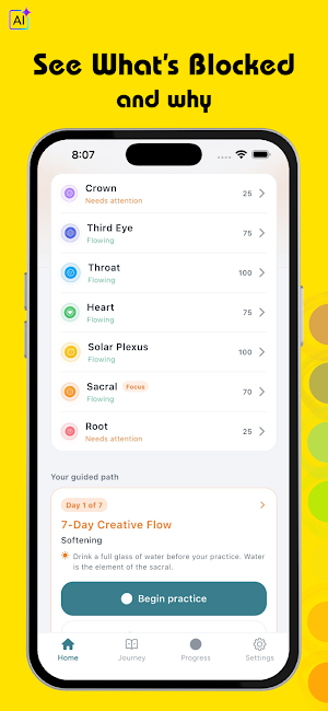 Nyra: Chakra Test & Healing Screenshot 1