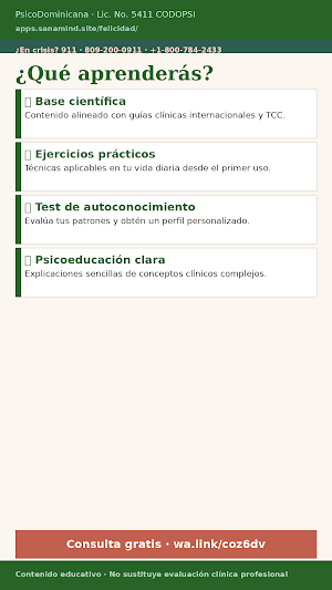 Psicología Positiva  Bienestar Screenshot 1