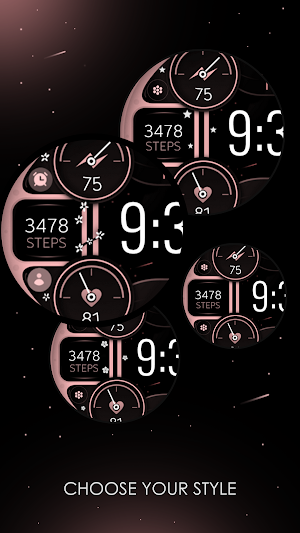 Digital Rose Gold 2 watch face Screenshot 3