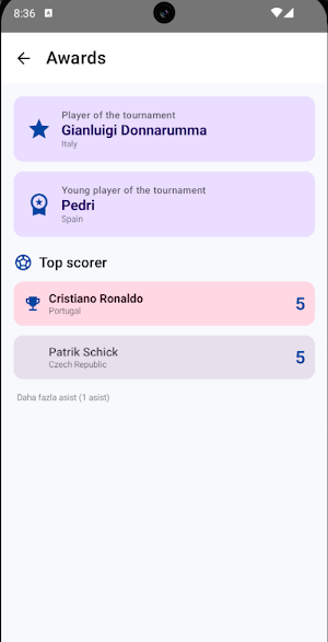 Euro Cup Almanac Screenshot 3
