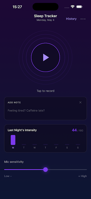 Sleep Tracker: Snore Recorder Screenshot 0