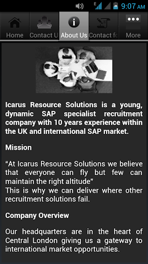 Icarus Resource Solutions SAP Screenshot 1