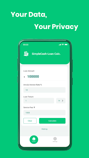SimpleCash-Loan Calc. Screenshot 1