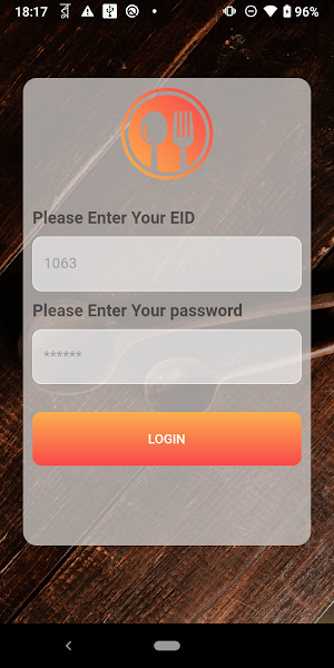 Employee FoodBooking Screenshot 1