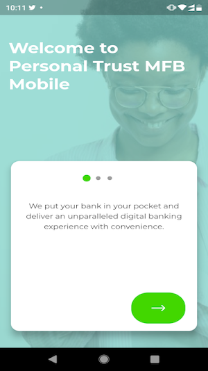 PERSONAL TRUST MOBILE BANKING Screenshot 1