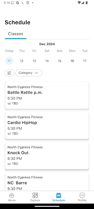 North Cypress Fitness Screenshot 2