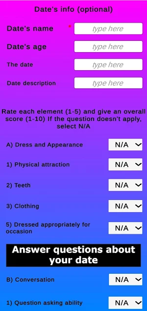 Date Rate Screenshot 0