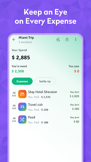 FareWeave: Split Expenses Screenshot 1