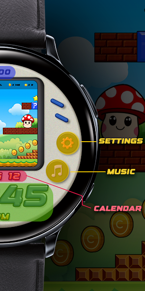 Retro Mushroom Game_Watchface Screenshot 2