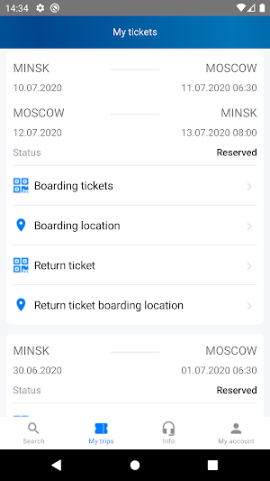 Intercars - bus tickets Screenshot 1