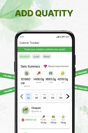Easy Calorie Tracker Screenshot 2