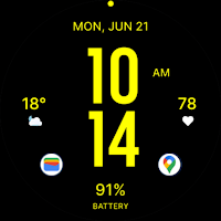 Flat Yellow Watch Face